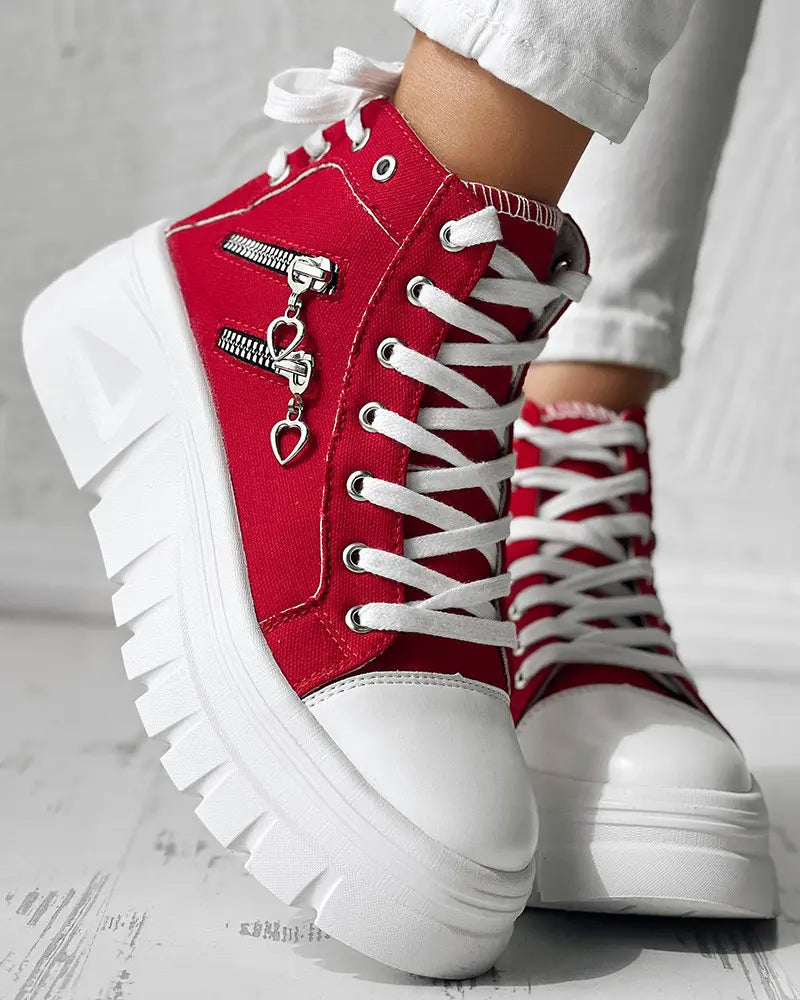 Chloe - Rits Design Eyelet Platform Sneakers