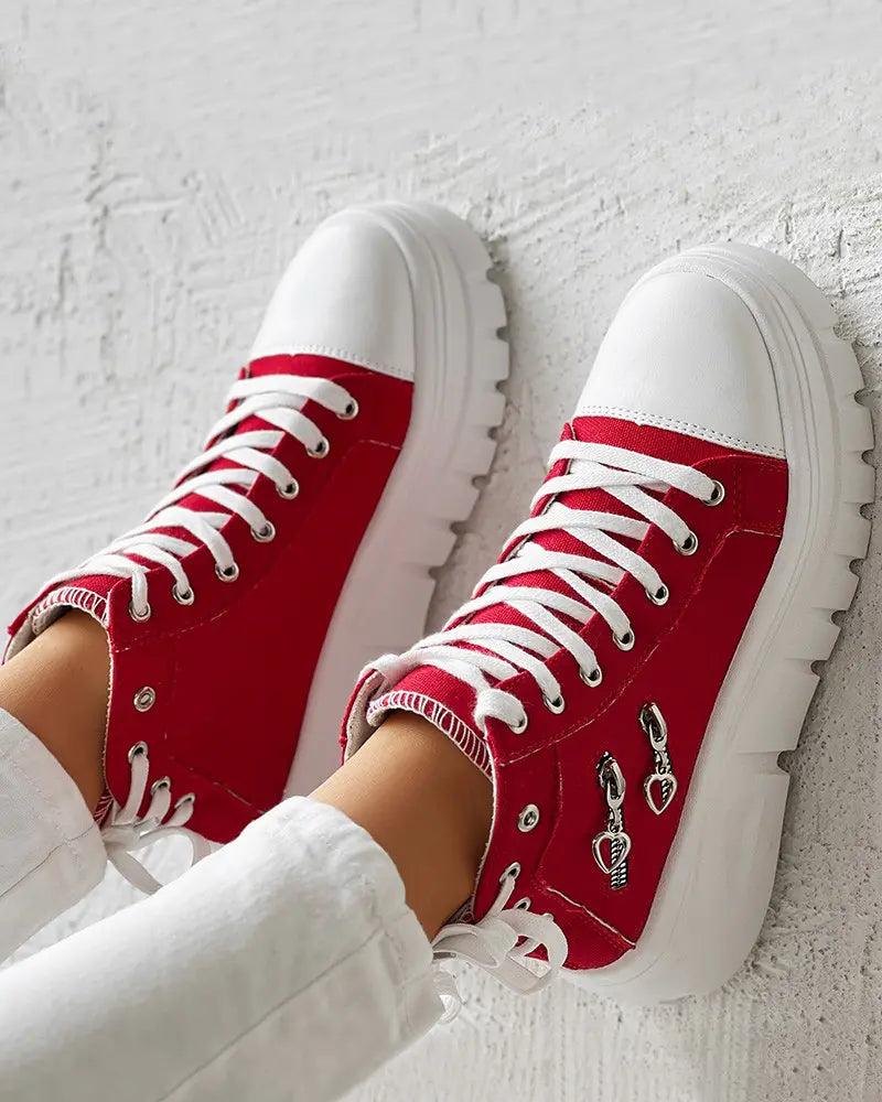 Chloe - Rits Design Eyelet Platform Sneakers