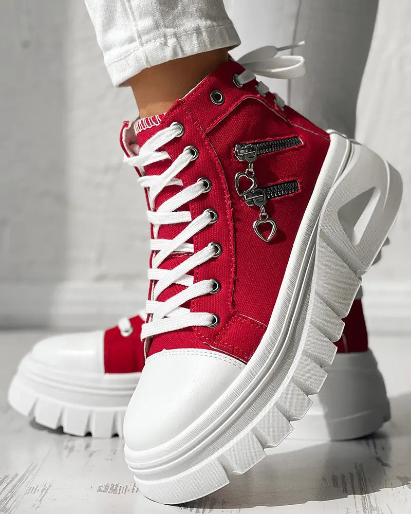 Chloe - Rits Design Eyelet Platform Sneakers