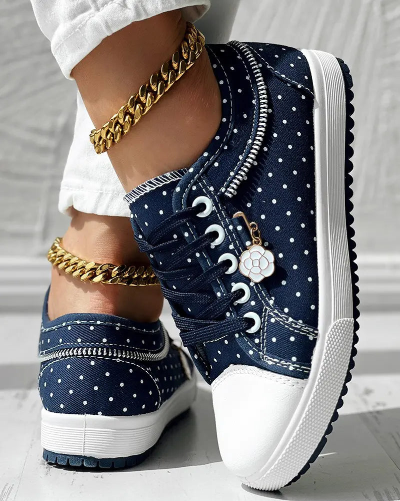 Camila - Polka Dot Sneakers met Veters