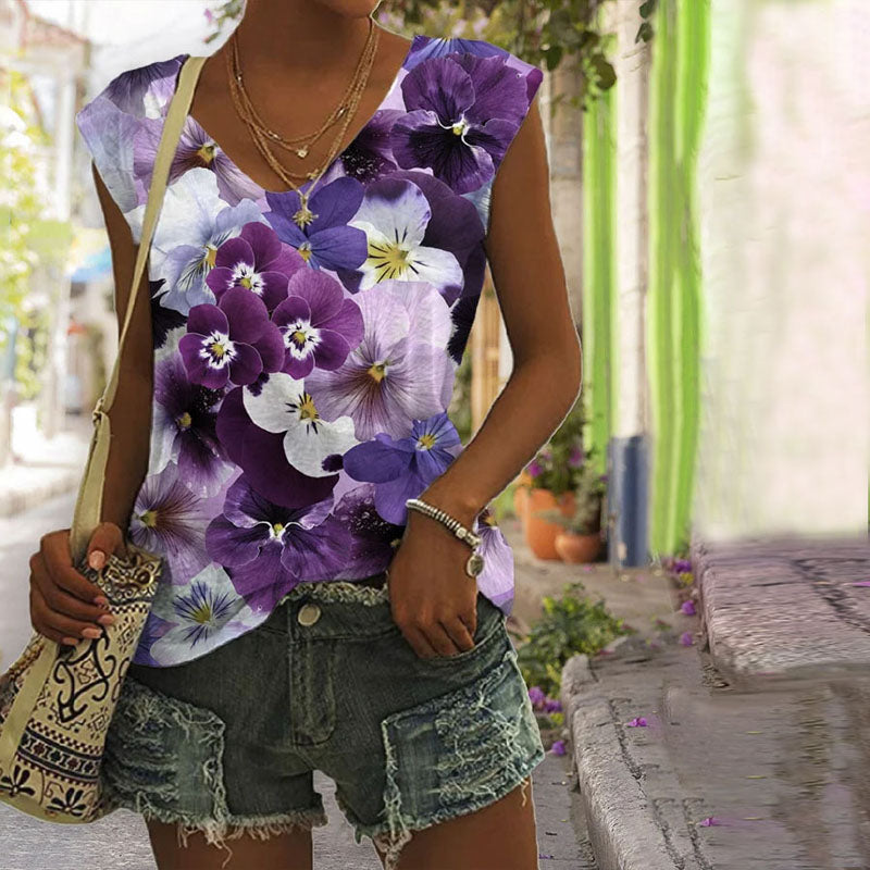 Allison - Bloemen Tanktop