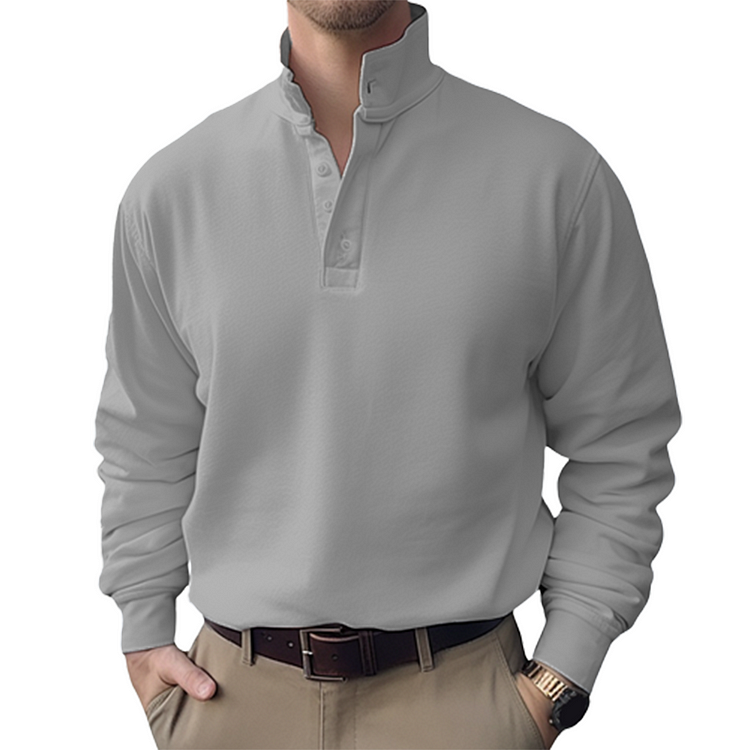 Sebastiaan - Elegante Poloshirt met Staande Kraag