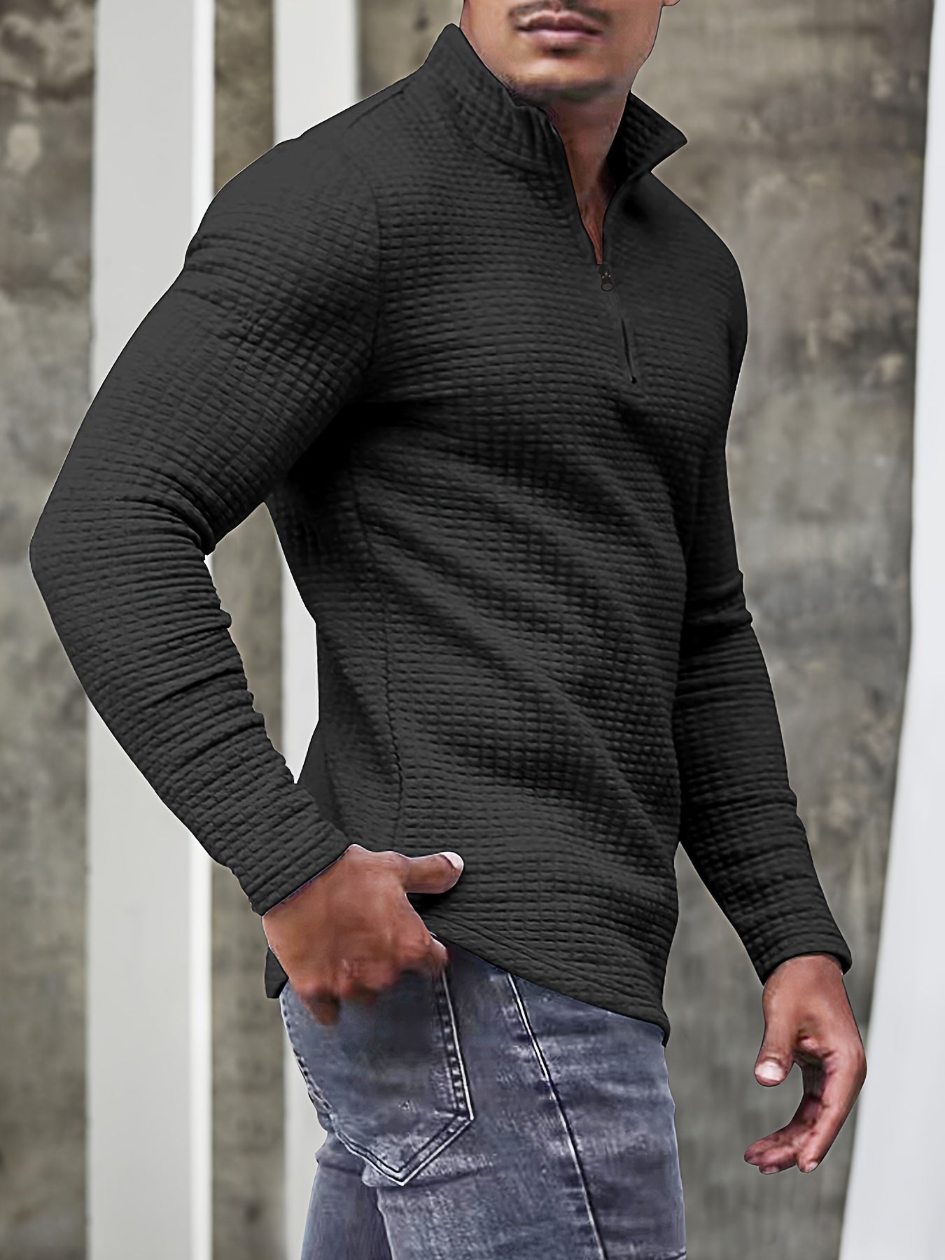 Glenn - Casual Sporttop met Opstaande Kraag