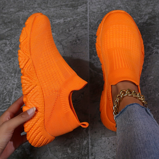 David - Ademend Oranje Sneakers