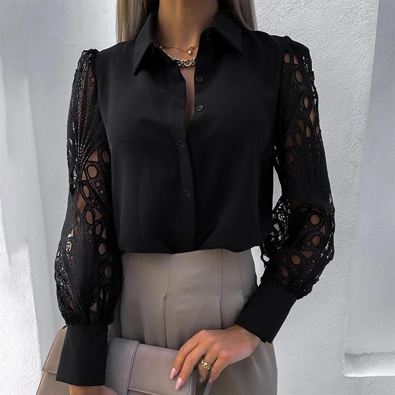 Annemie - Elegante Blouse met Kanten Details