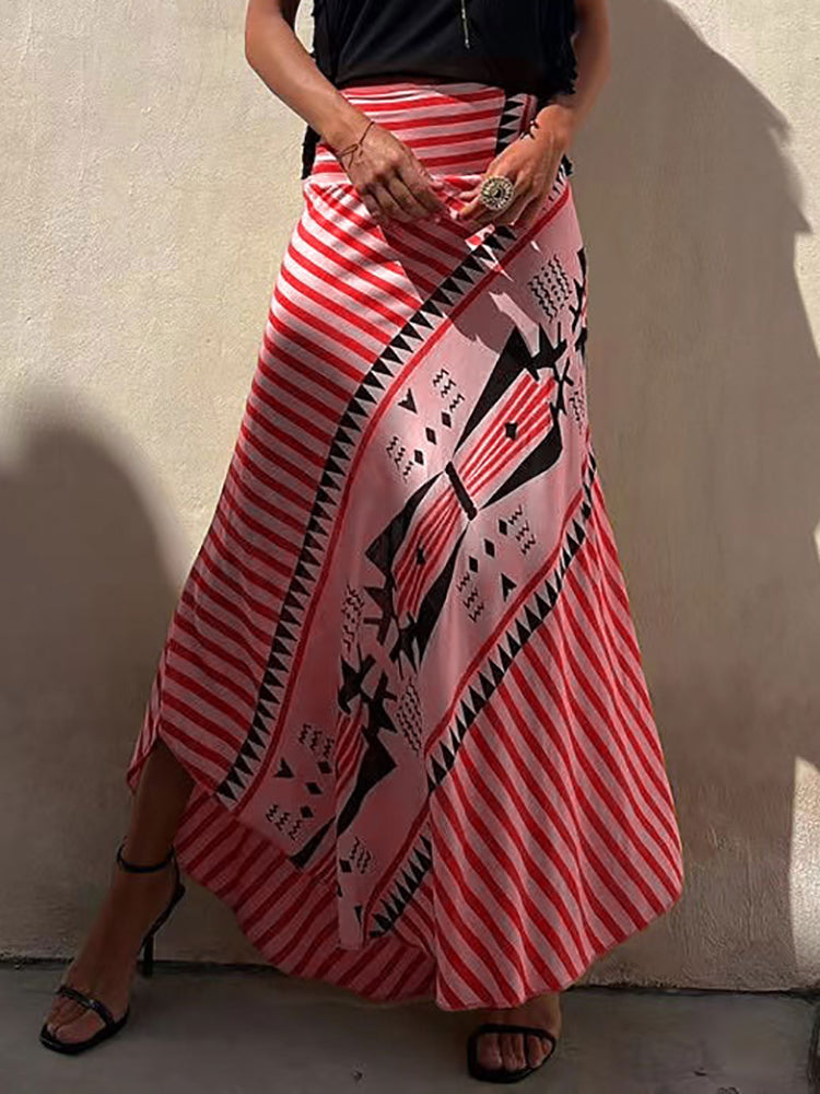 Eva - Elegante Maxi-Rok met Print