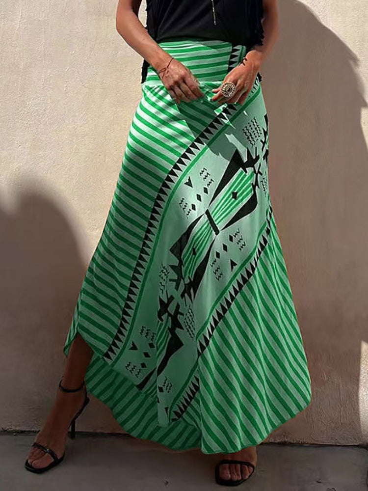 Eva - Elegante Maxi-Rok met Print