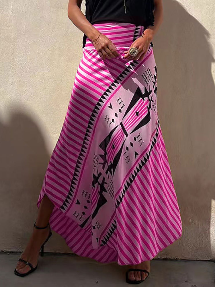 Eva - Elegante Maxi-Rok met Print