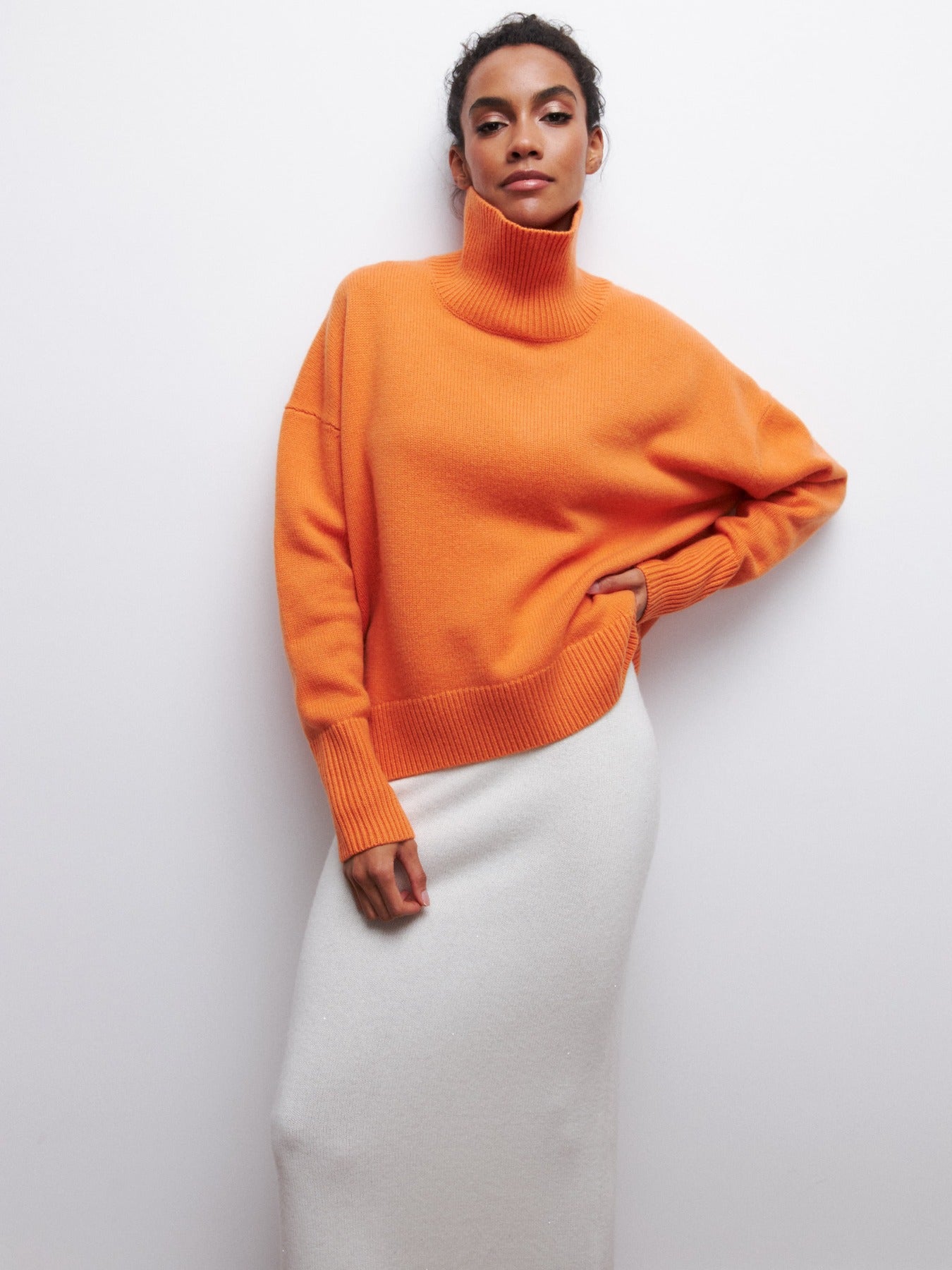 Eva - Oranje Oversized Trui