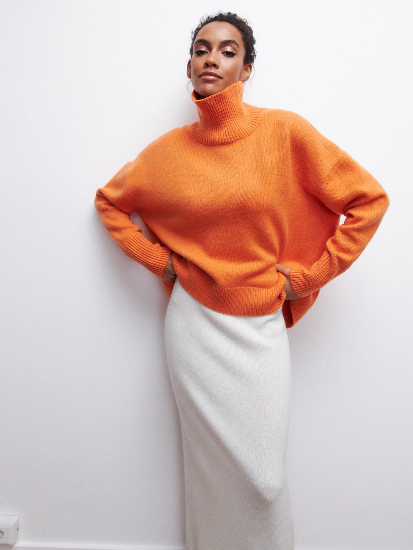 Eva - Oranje Oversized Trui