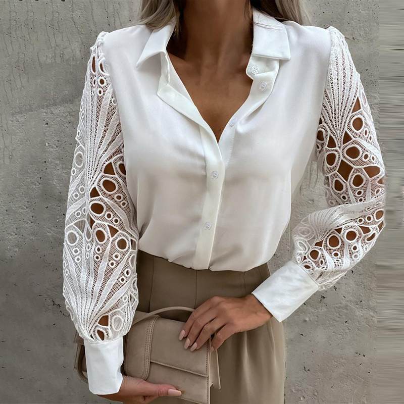 Annemie - Elegante Blouse met Kanten Details