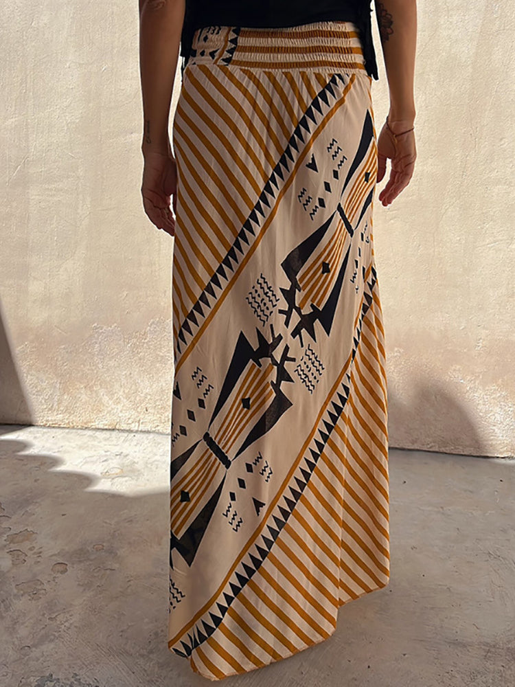 Eva - Elegante Maxi-Rok met Print