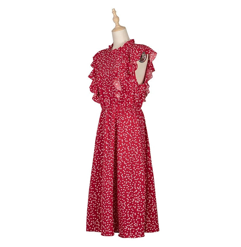 ESME - FLORAL HEART PRINT SUMMER DRESS