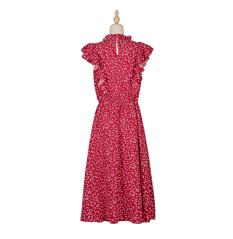 ESME - FLORAL HEART PRINT SUMMER DRESS