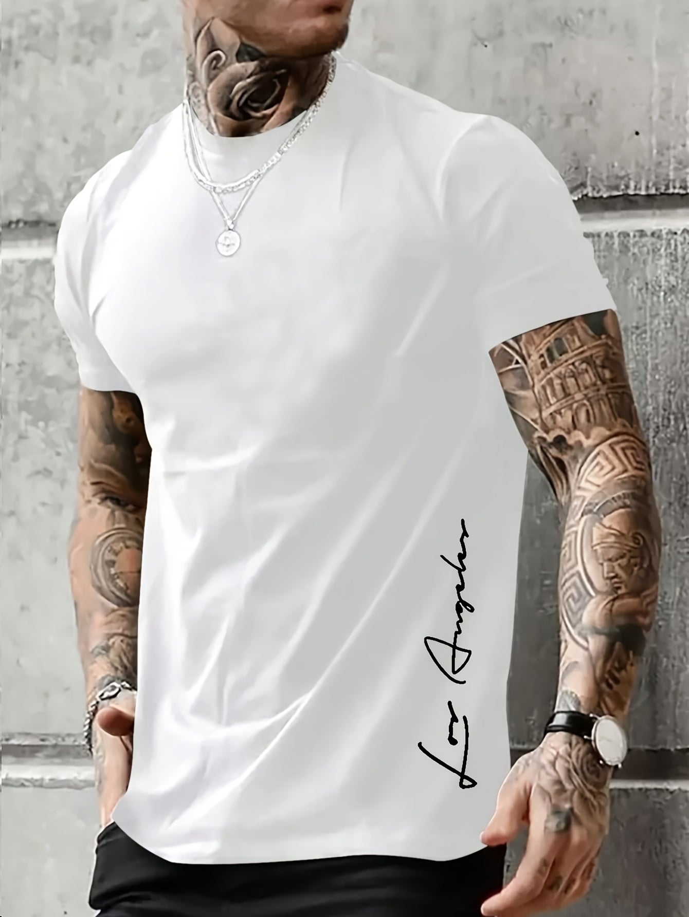 Max - Casual Katoenen T-shirt met Letterprint