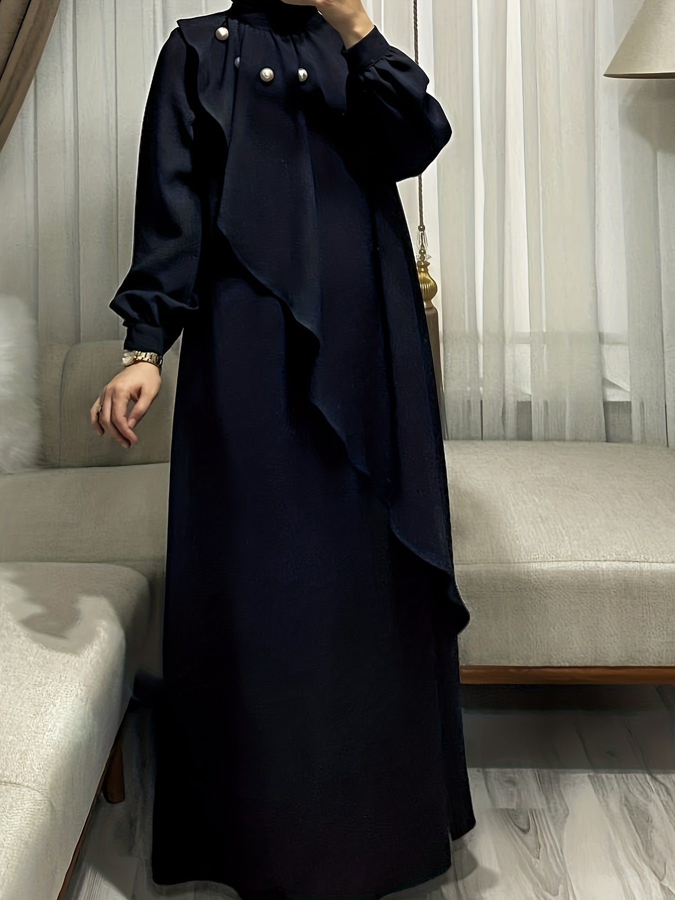 Sofia - Elegante Maxi Abaya met Ruches