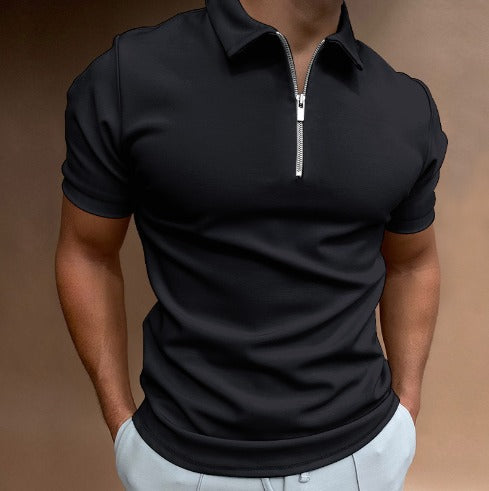 Thomas - Heren Zip-Up Polo Shirt