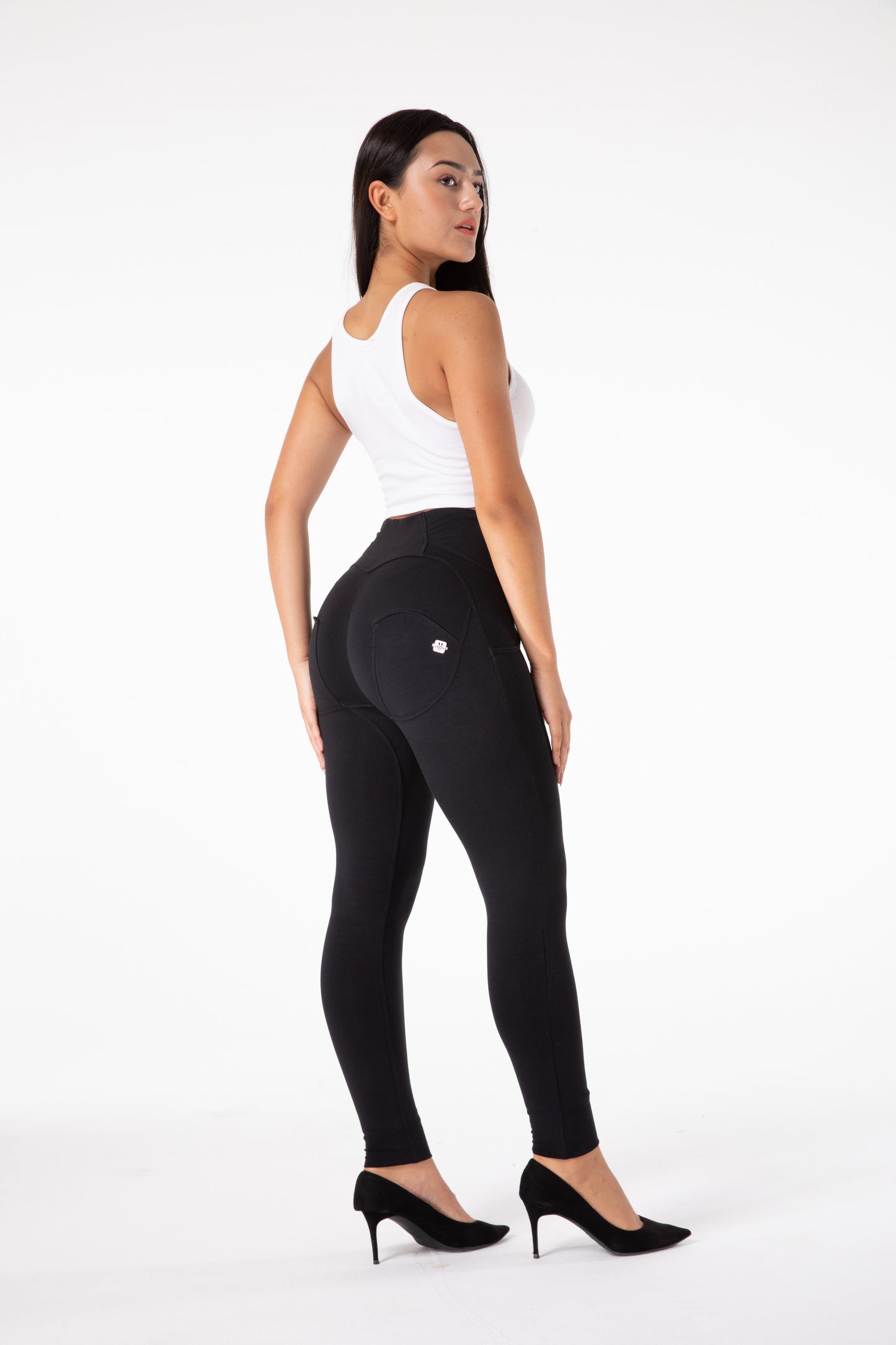 Lily - Strakke Zwarte Legging met Hoge Taille