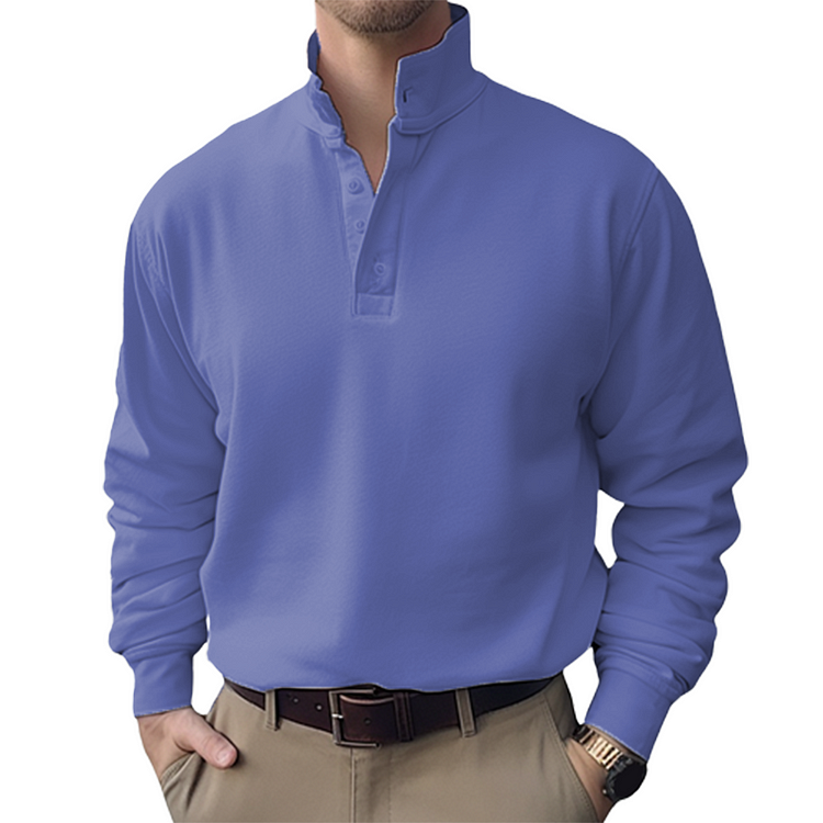 Sebastiaan - Elegante Poloshirt met Staande Kraag