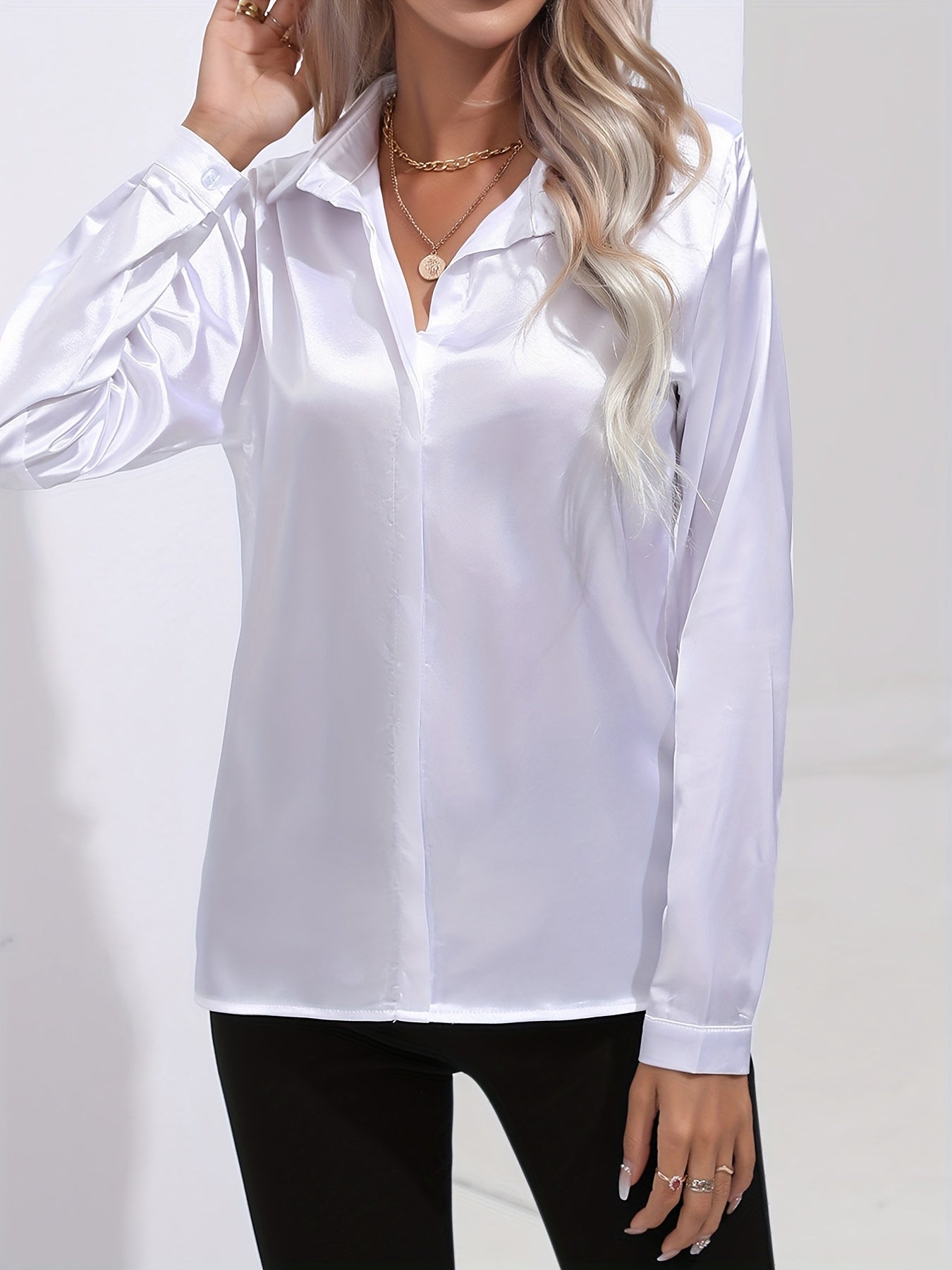 Sophie - Elegante Satijnen Blouse