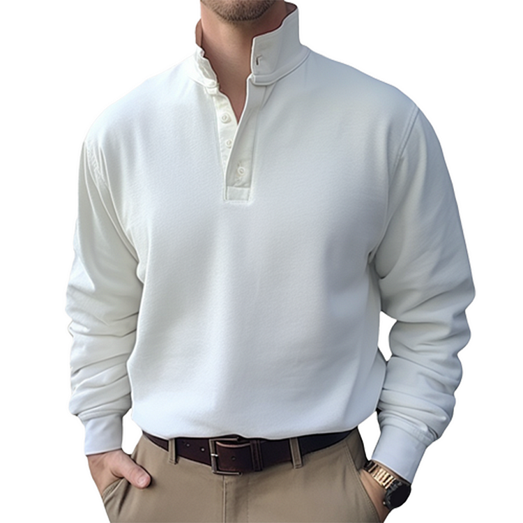 Sebastiaan - Elegante Poloshirt met Staande Kraag