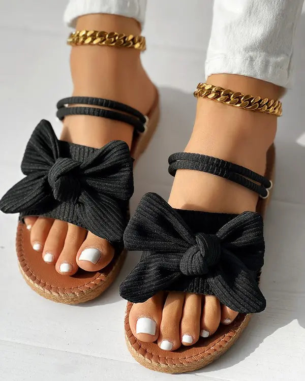 Emily - Peep-toe Sandalen met Strik