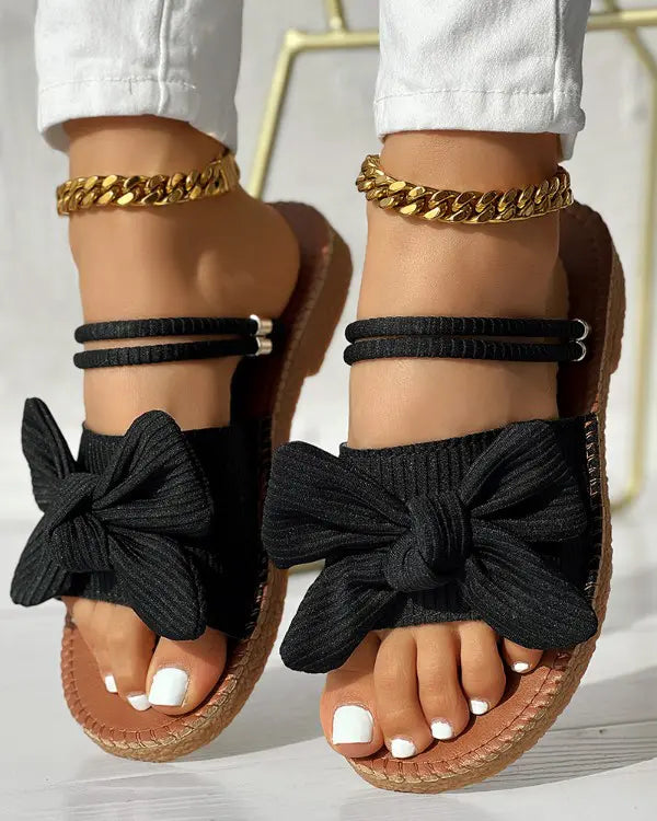 Emily - Peep-toe Sandalen met Strik