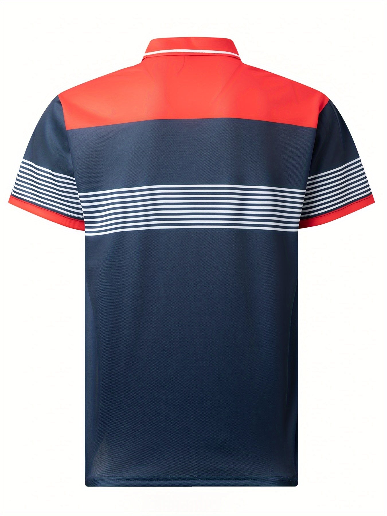 Steven - Ademend Regular Fit Color Block Golf Shirt