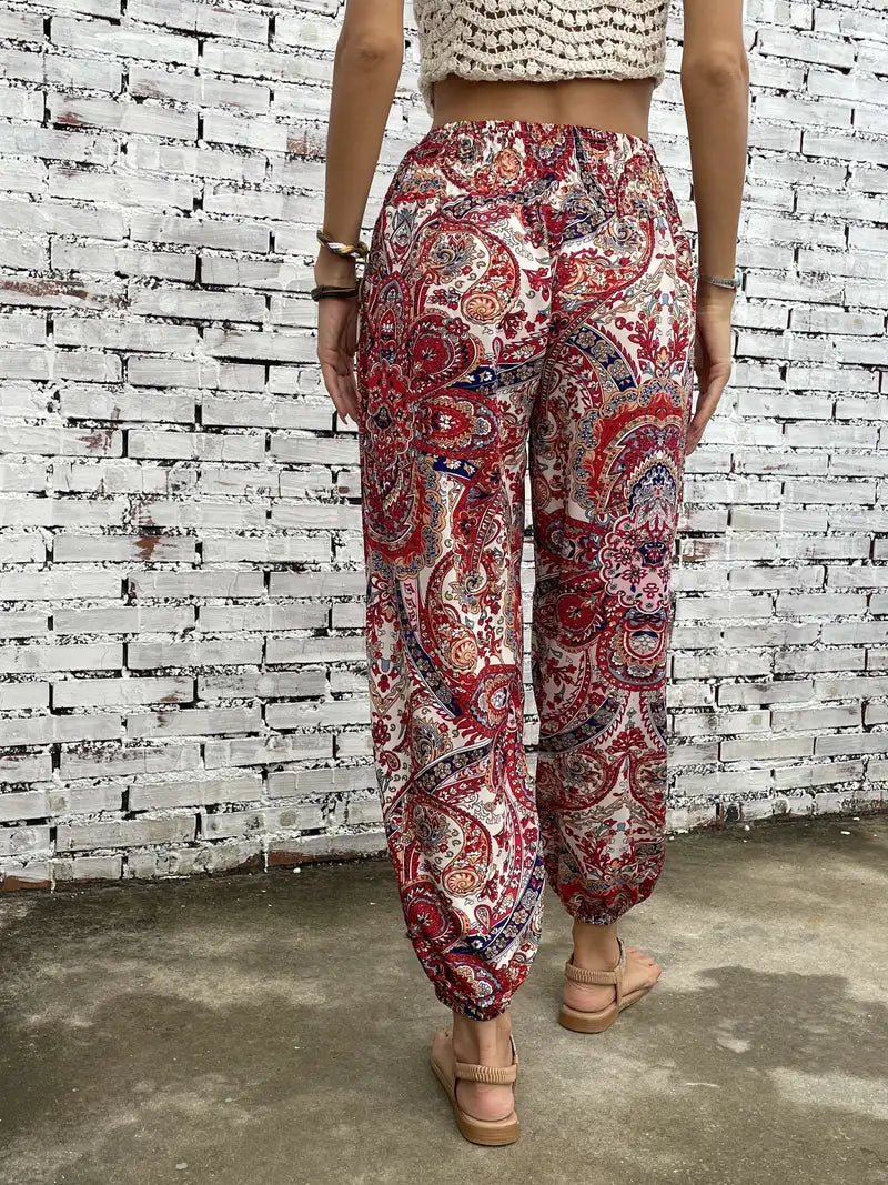 Leona - Boho Broek met Etnische Print