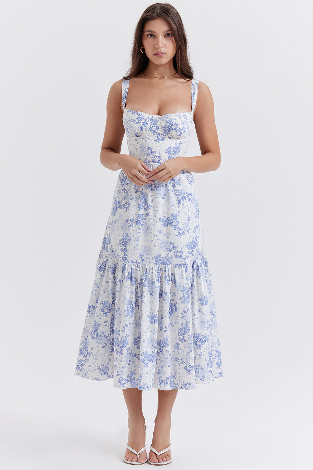 Sophie - Zomerse Bloemen Midi Jurk