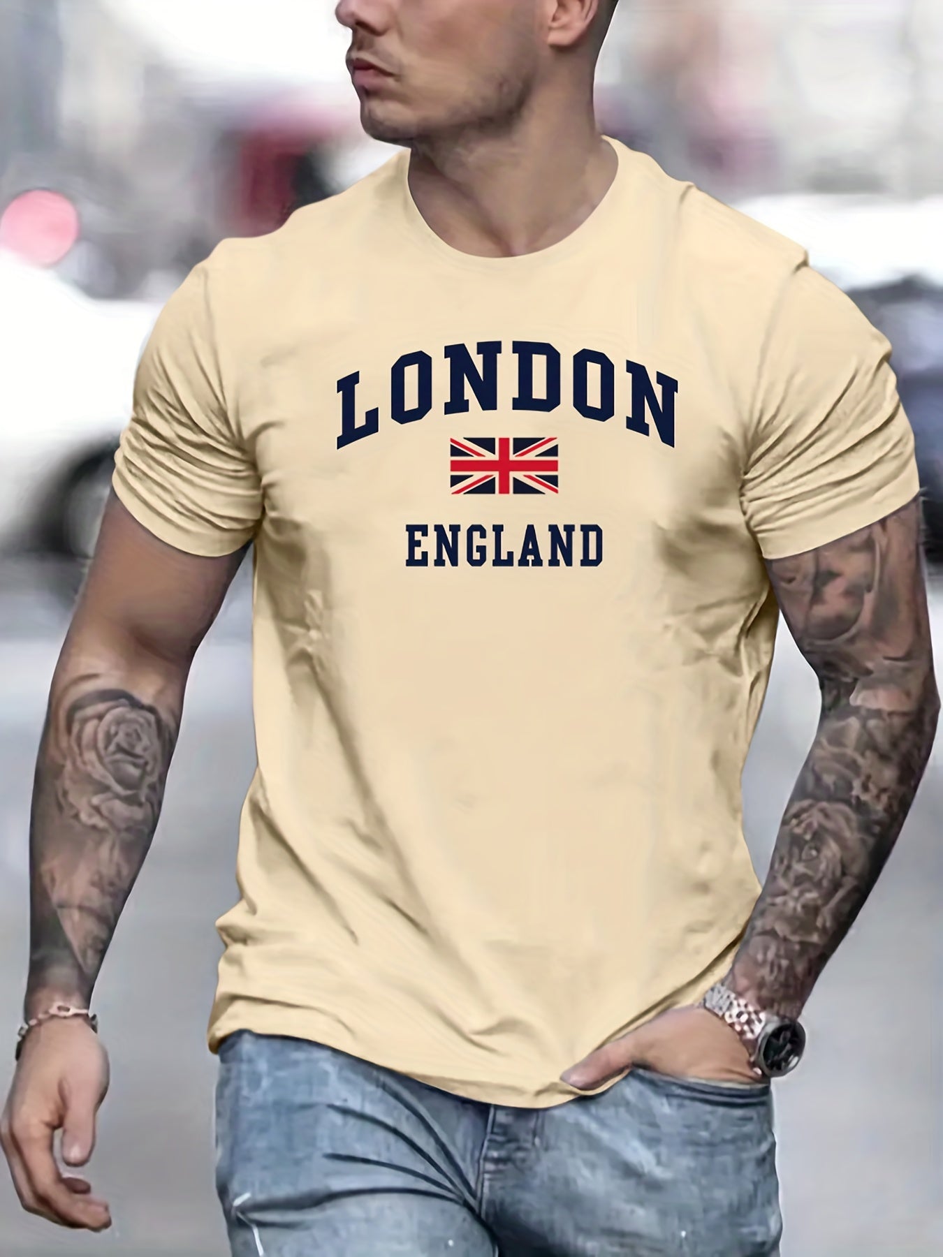 James - Heren T-Shirt met Londen Vlagmotief