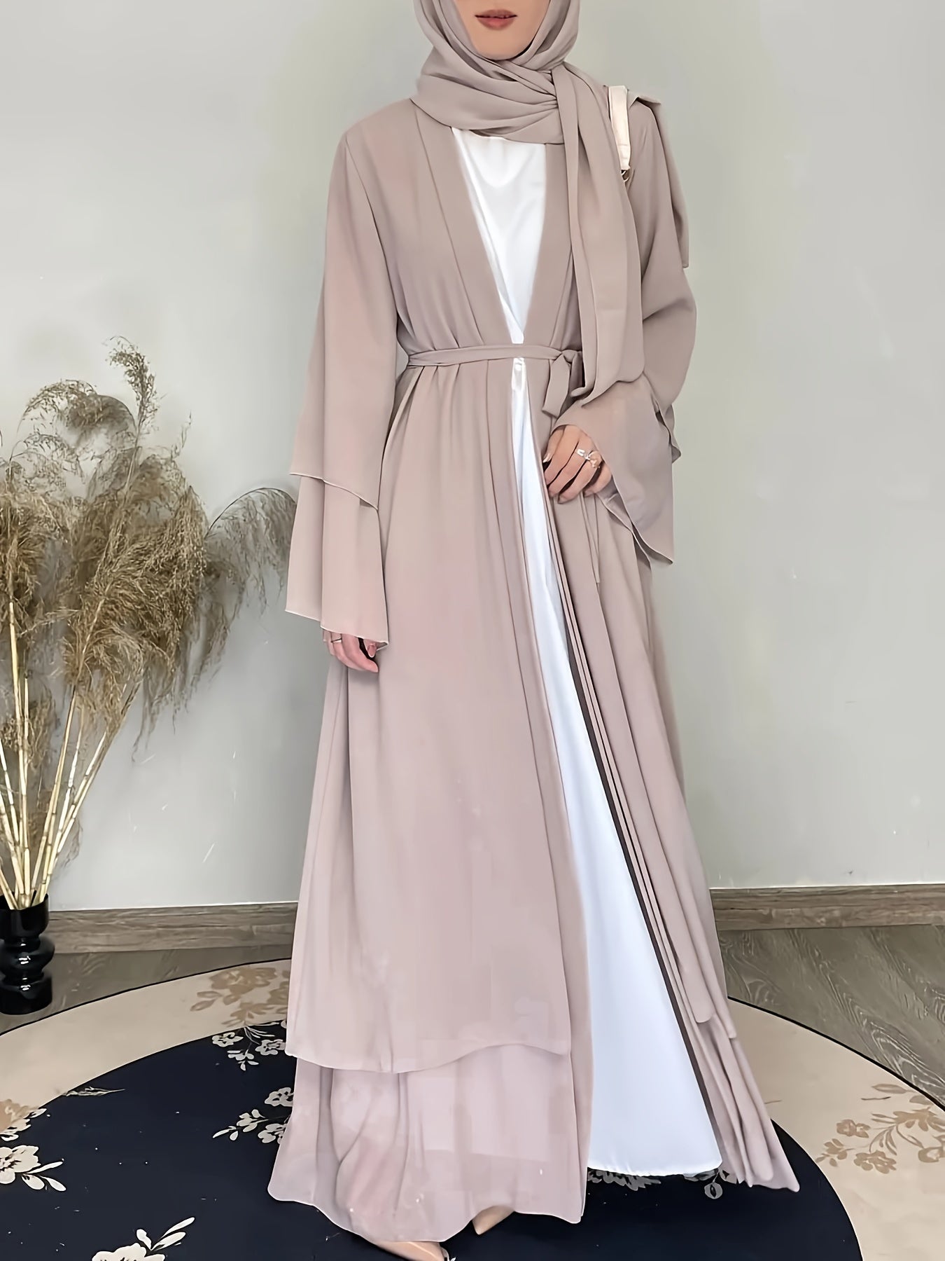 Adria - Sierlijke Abaya Maxi Jurk