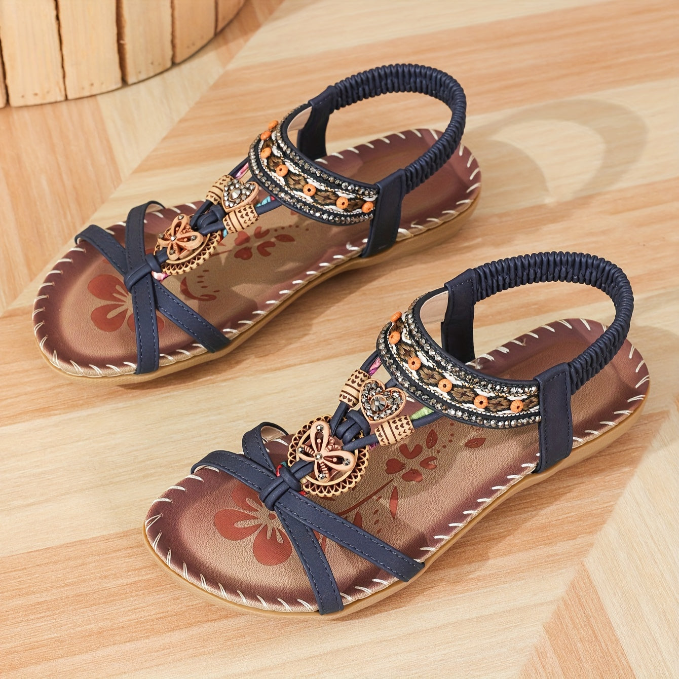 Sophie - Zomerse Strassvlinder Sandalen