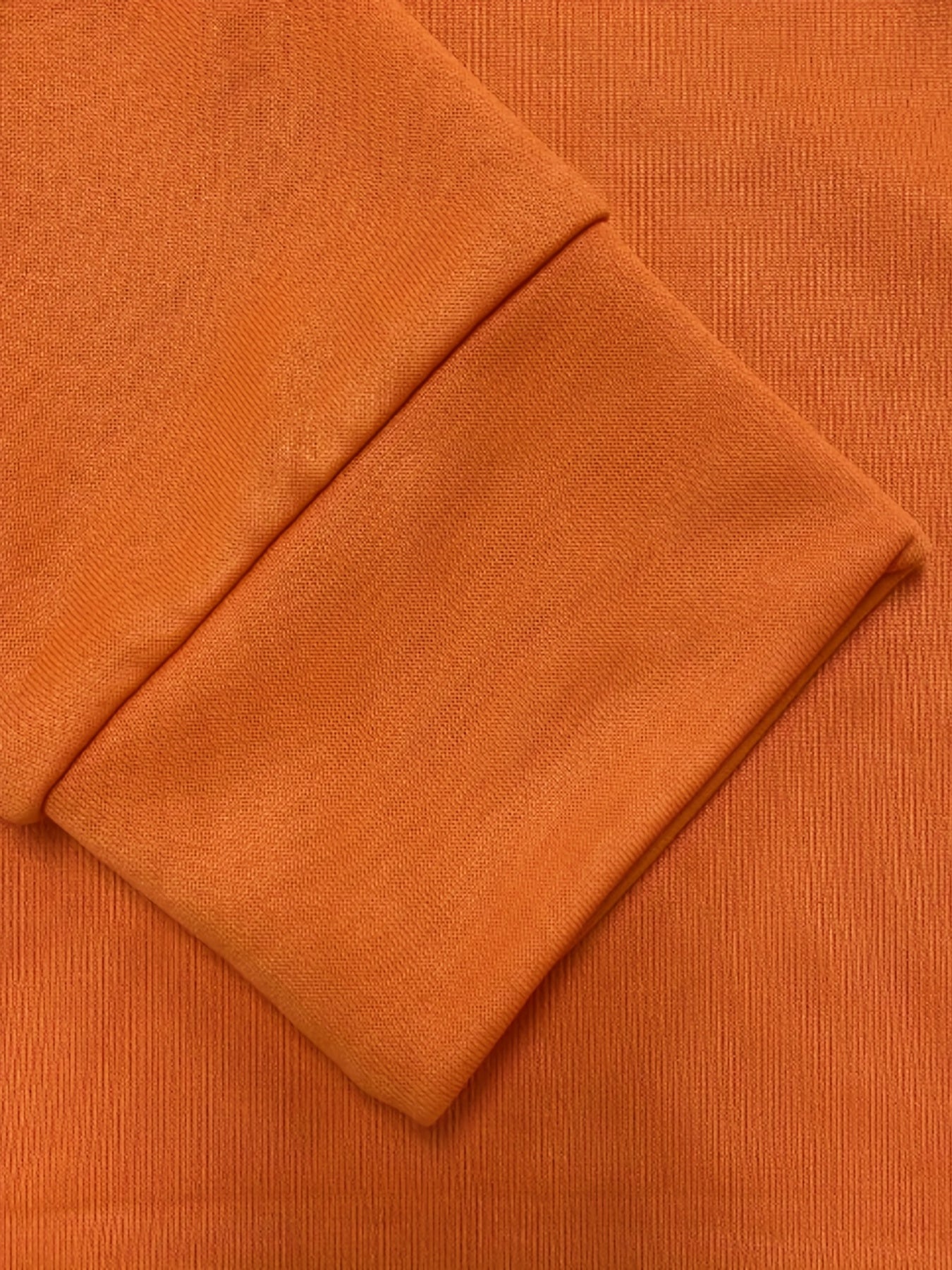 Sophie - Oranje Plus-Size Basic Sweatshirt