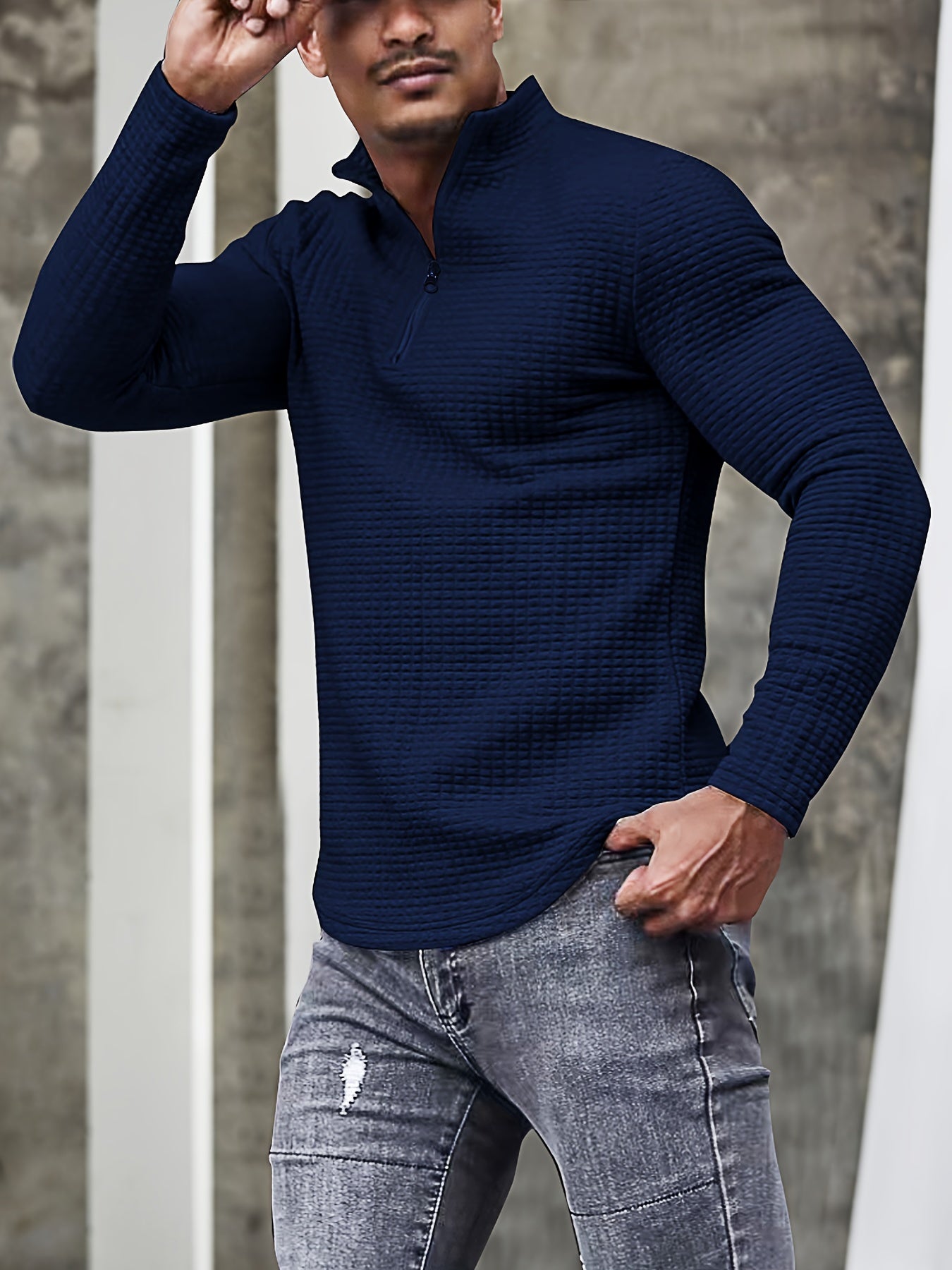 Glenn - Casual Sporttop met Opstaande Kraag