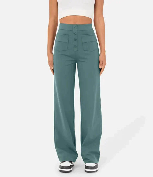 Lisa - High-Waisted Elastische Casual Broek