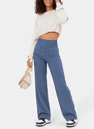 Lisa - High-Waisted Elastische Casual Broek