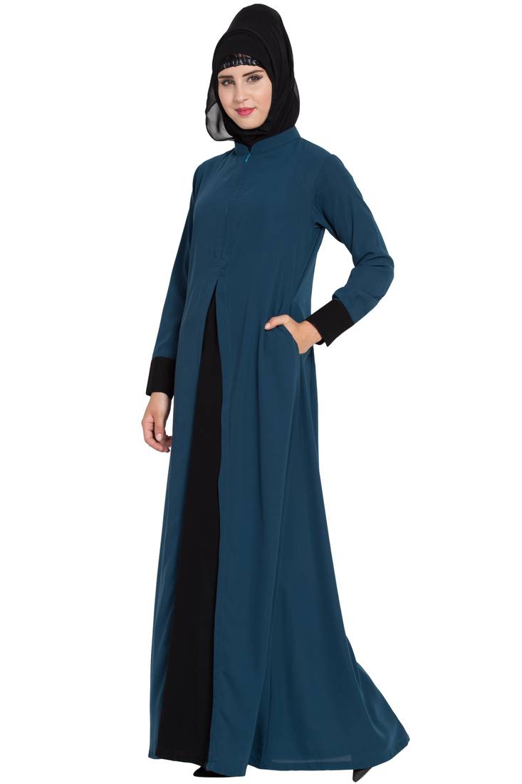 Noor - Elegante Teal Abaya