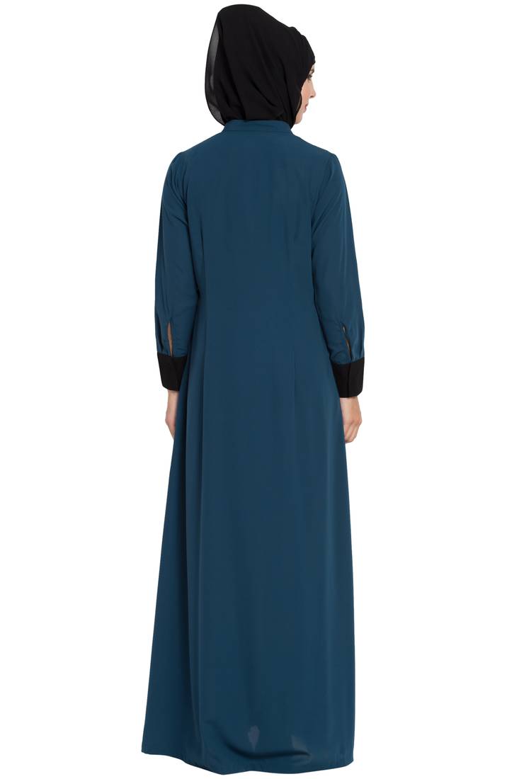 Noor - Elegante Teal Abaya