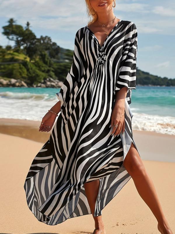 Yasmin - Zebraprint Strandjurk