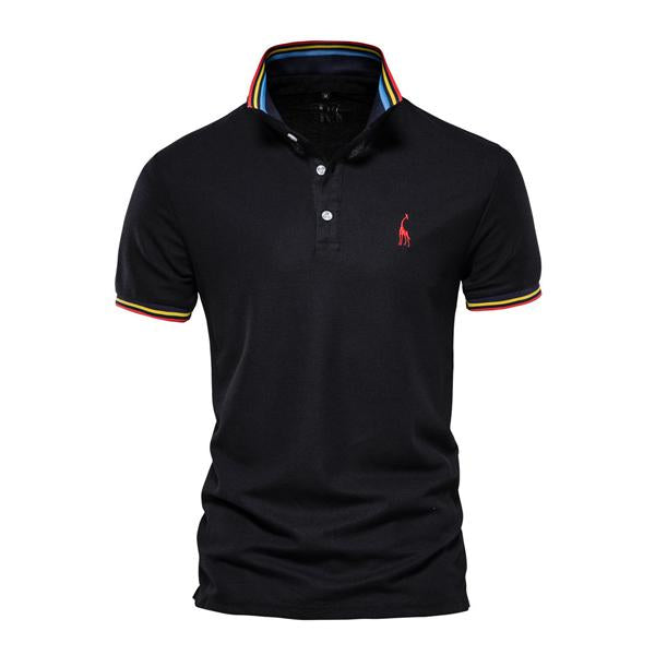 Jasper - Geborduurd Poloshirt met Korte Mouwen