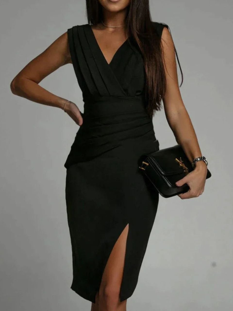 Lennon - Elegant V Neck Women Dress