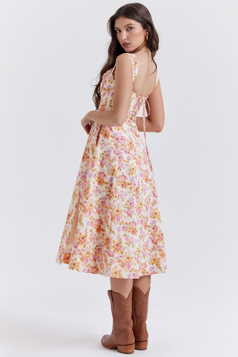 Sophie - Zomerse Bloemen Midi Jurk