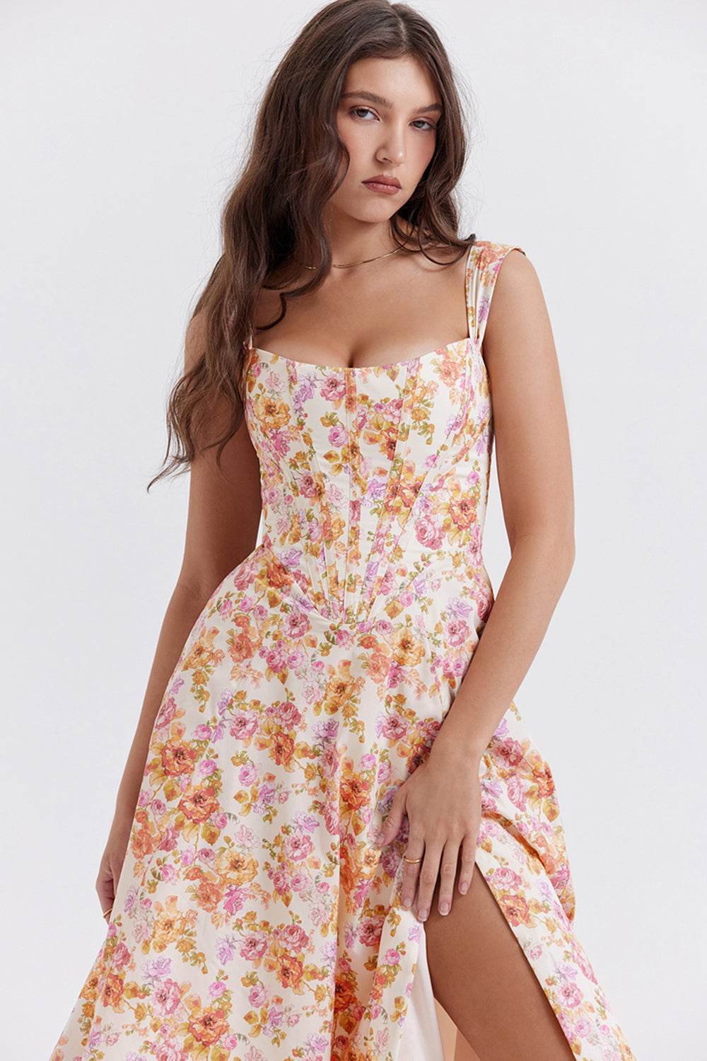 Sophie - Zomerse Bloemen Midi Jurk