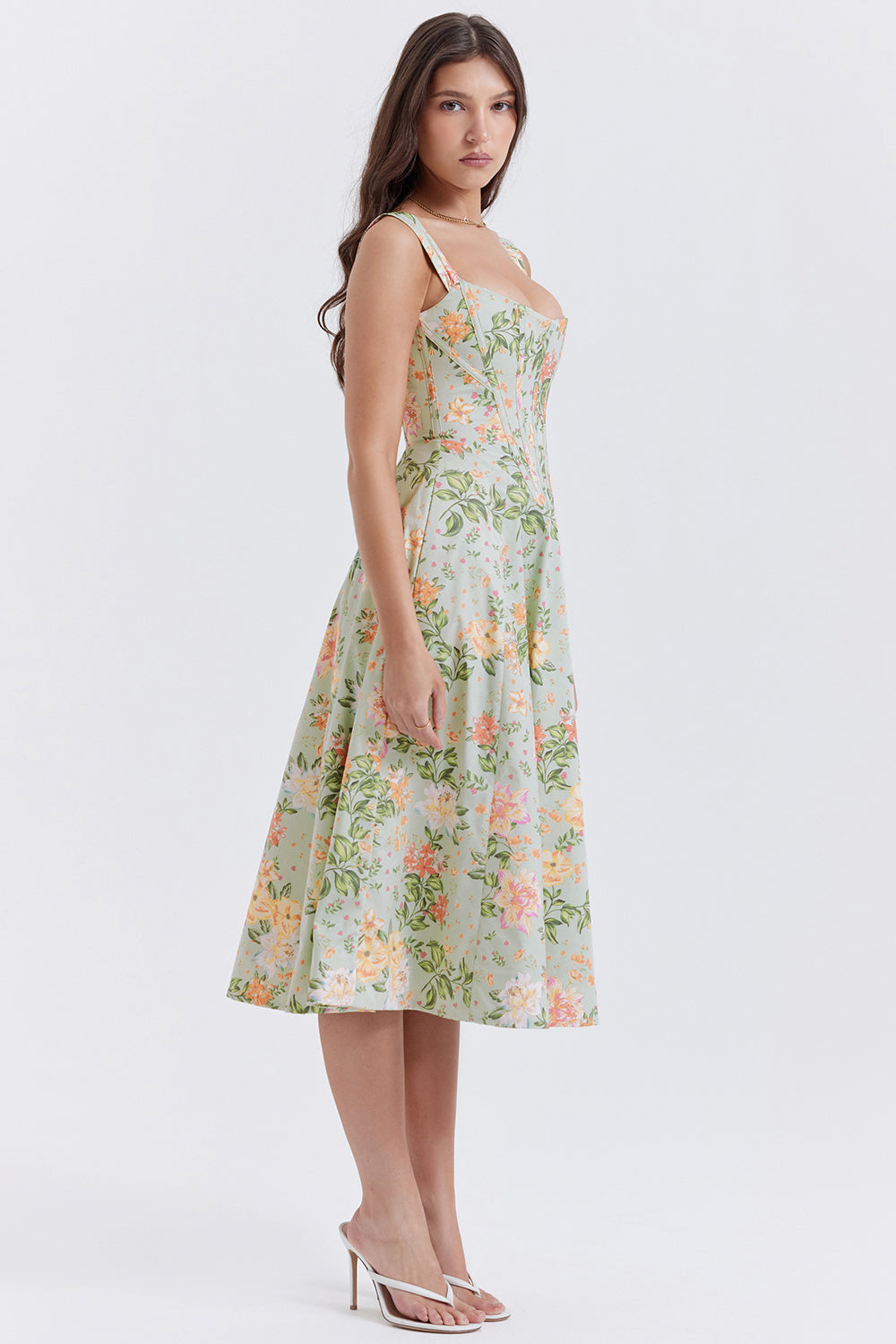 Sophie - Zomerse Bloemen Midi Jurk