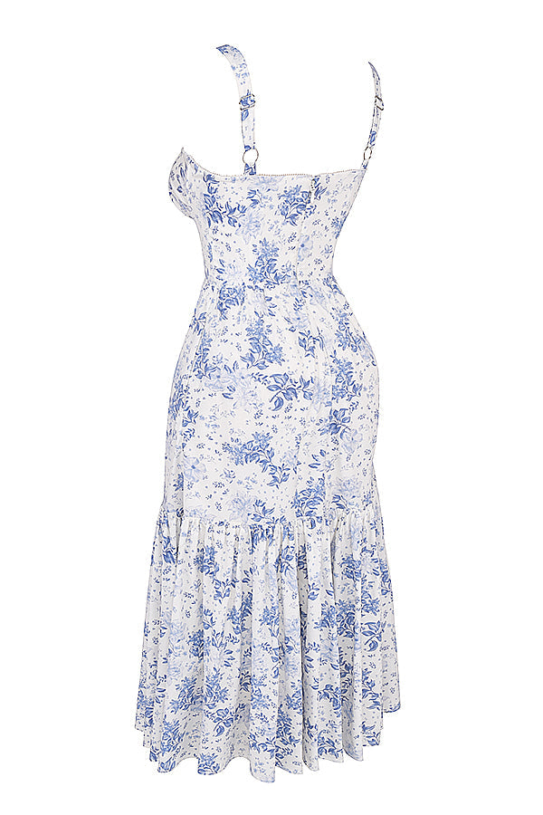 Sophie - Zomerse Bloemen Midi Jurk