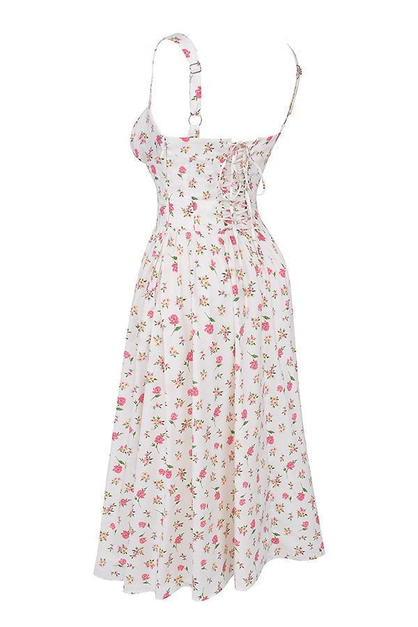 Sophie - Zomerse Bloemen Midi Jurk