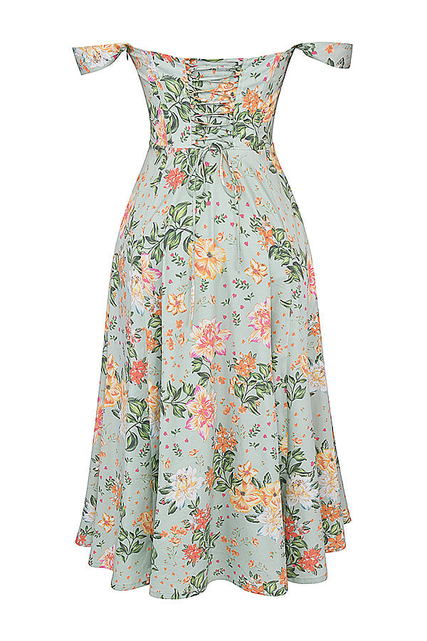 Sophie - Zomerse Bloemen Midi Jurk