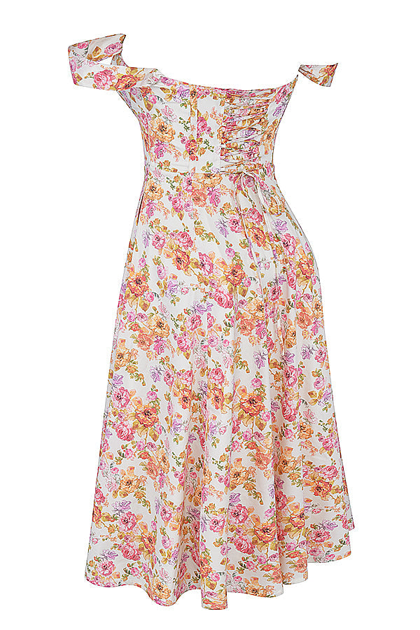 Sophie - Zomerse Bloemen Midi Jurk