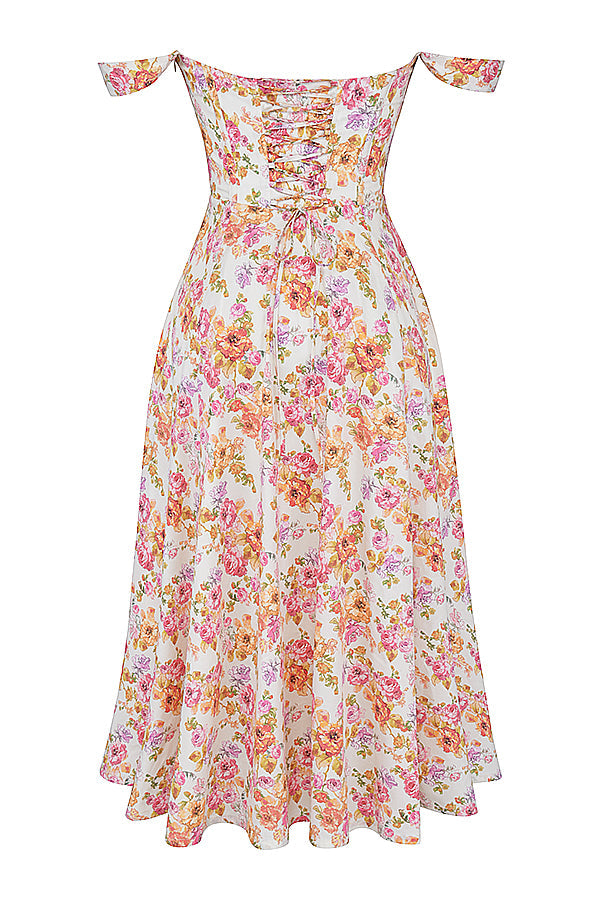 Sophie - Zomerse Bloemen Midi Jurk